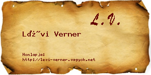 Lévi Verner névjegykártya